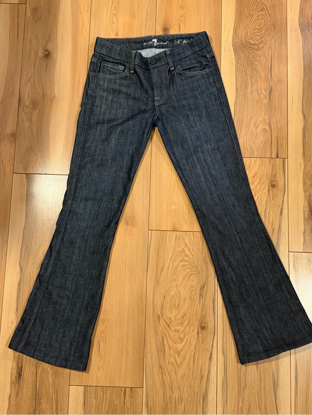 7 for all mankind A pocket Bootcut Mid-Rise Jeans Dark Wash - Size 25